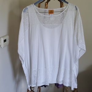 White Swag  w T-Shirt underneath.